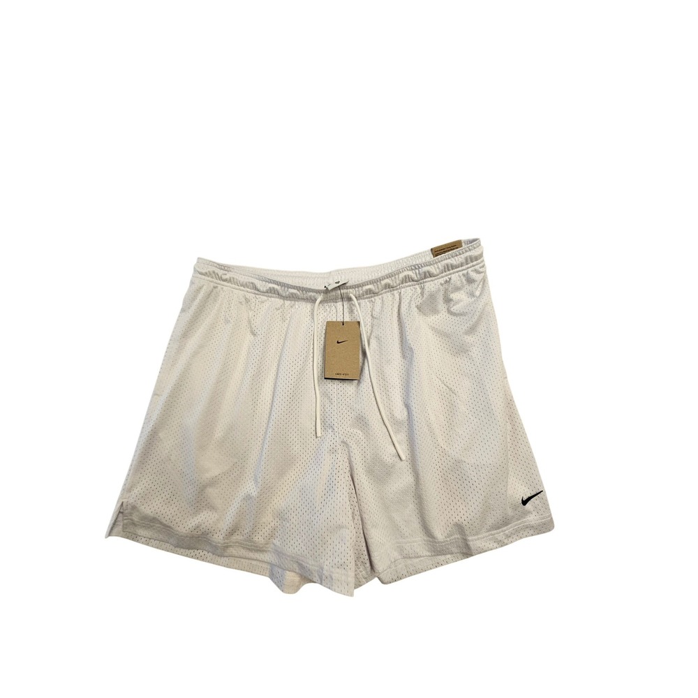 Nike Mens Dri-FIT‎ Mesh Basketball Shorts White XXL HV1880-100 Mid Thigh Length